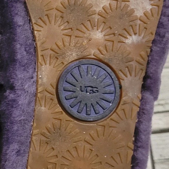 UGG AUSTRALIA Fluff Yeah purple shearling slingback plush cozy slippers Wmn's 7 - Picture 9 of 9